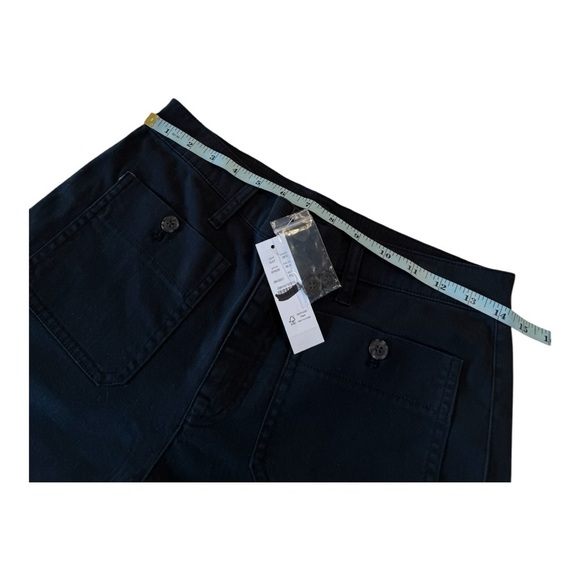 J. Crew Petite Sailor Wide Leg Crop Black Pants Size 27P Style B6639 - Picture 10 of 16